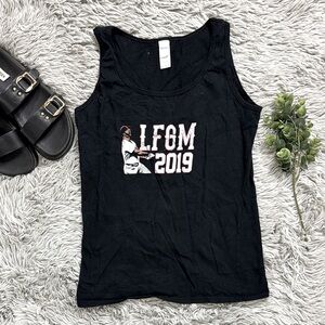 Gildan NY Mets Black LFGM 2019 Pete Alonso Sleeveless Fitted Tank Top size M